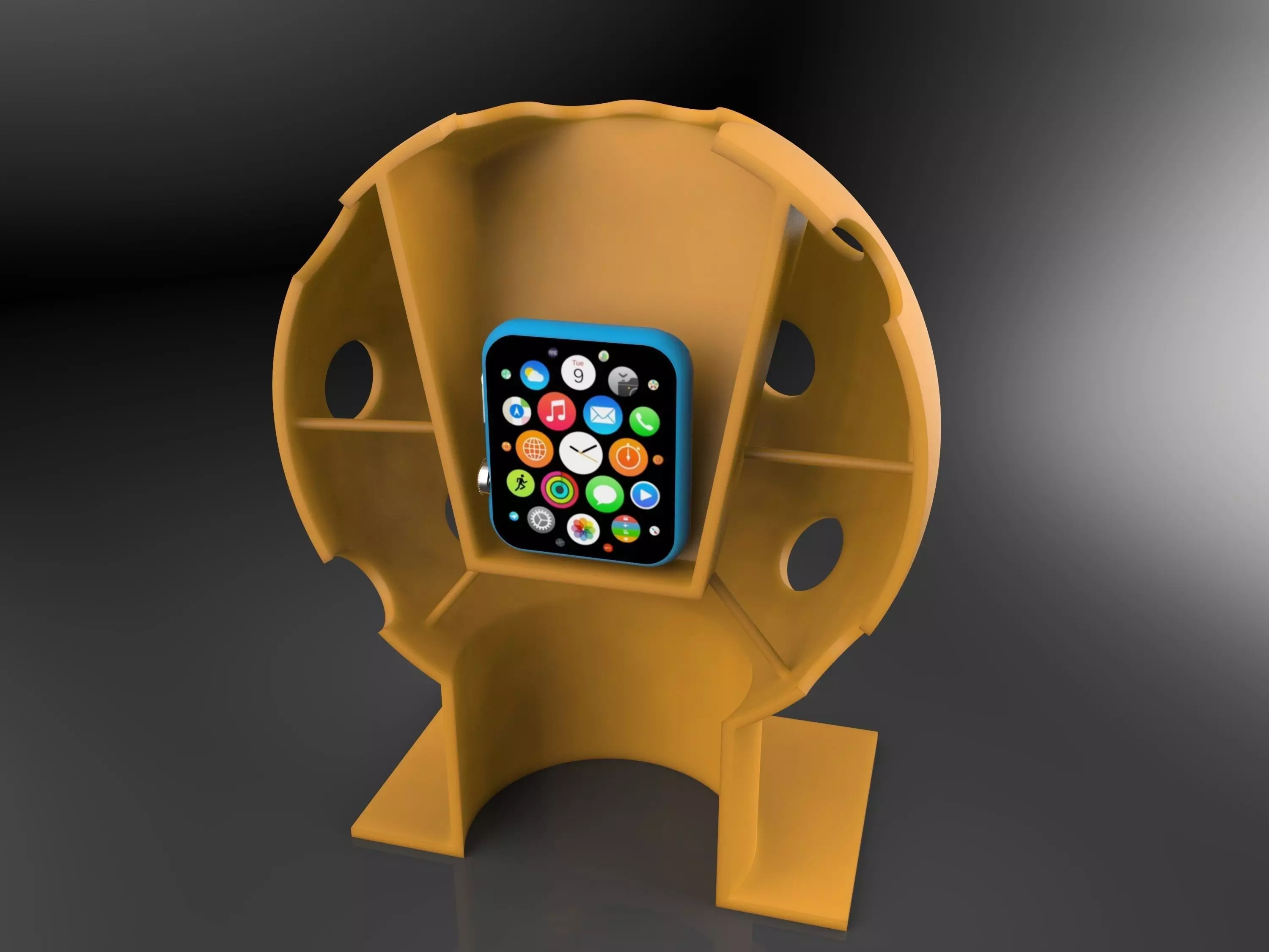 Apple Sphere holder 3D print model