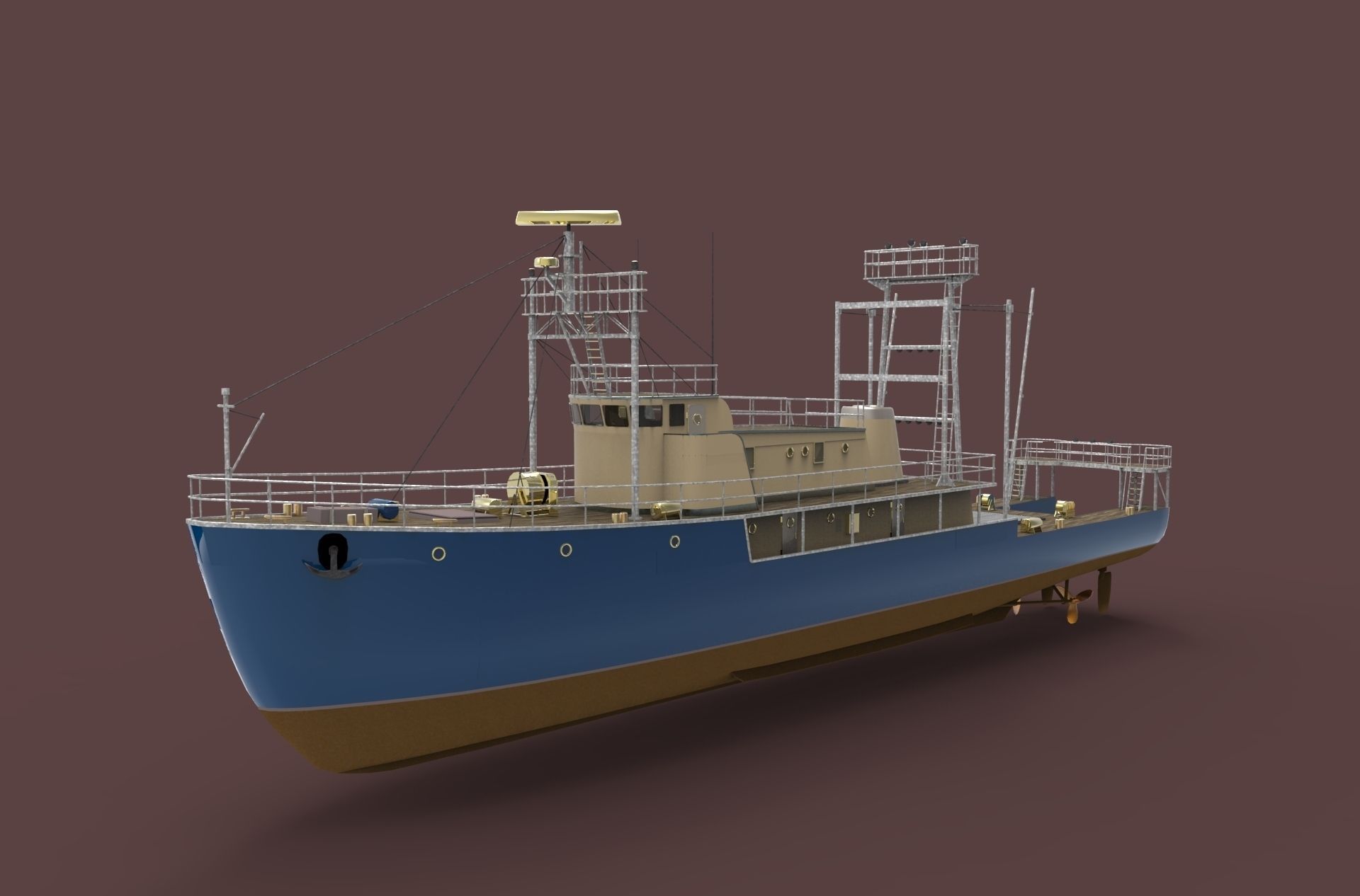 Nave Ricerca Free 3D model_1