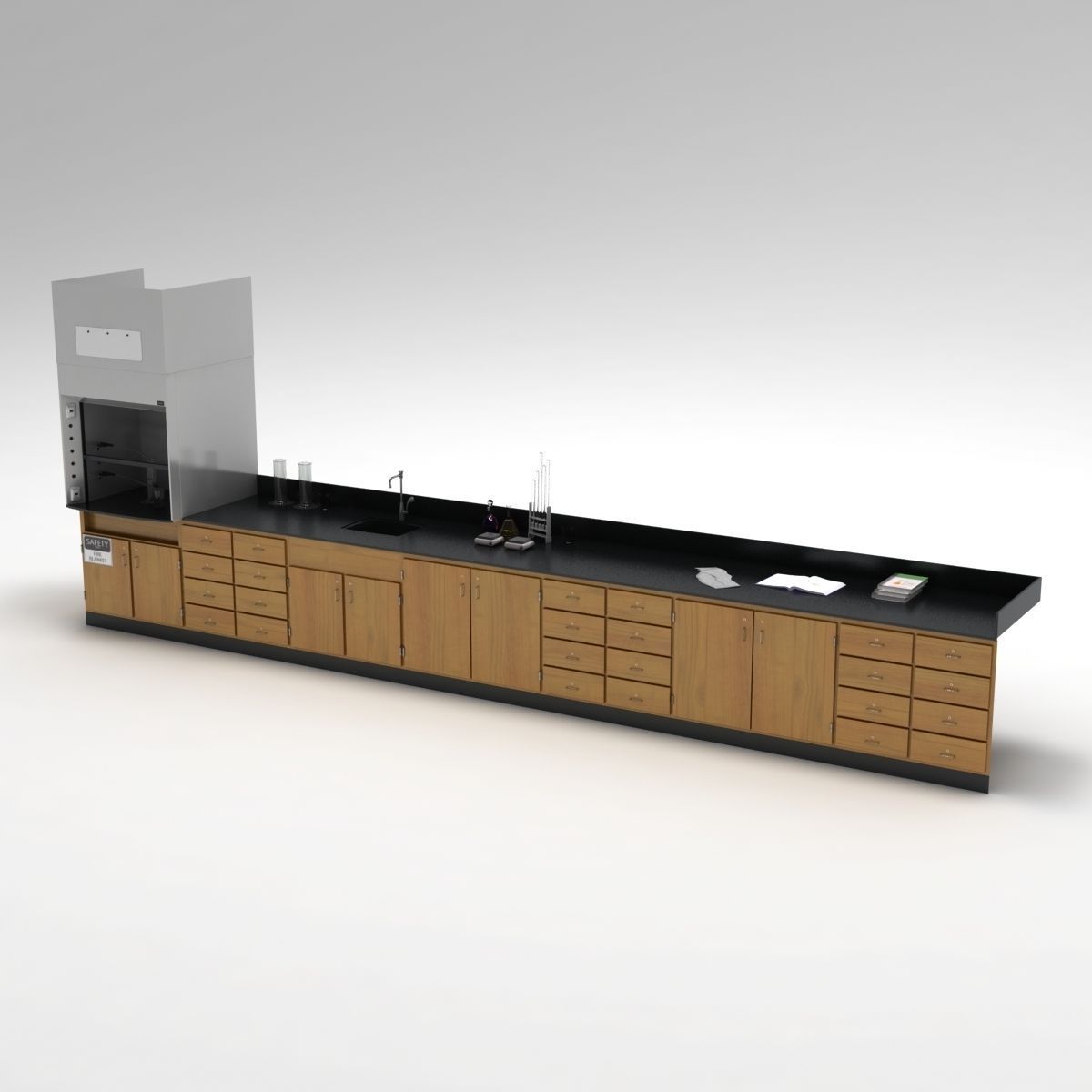 Laboratory Table 02 3D model_3