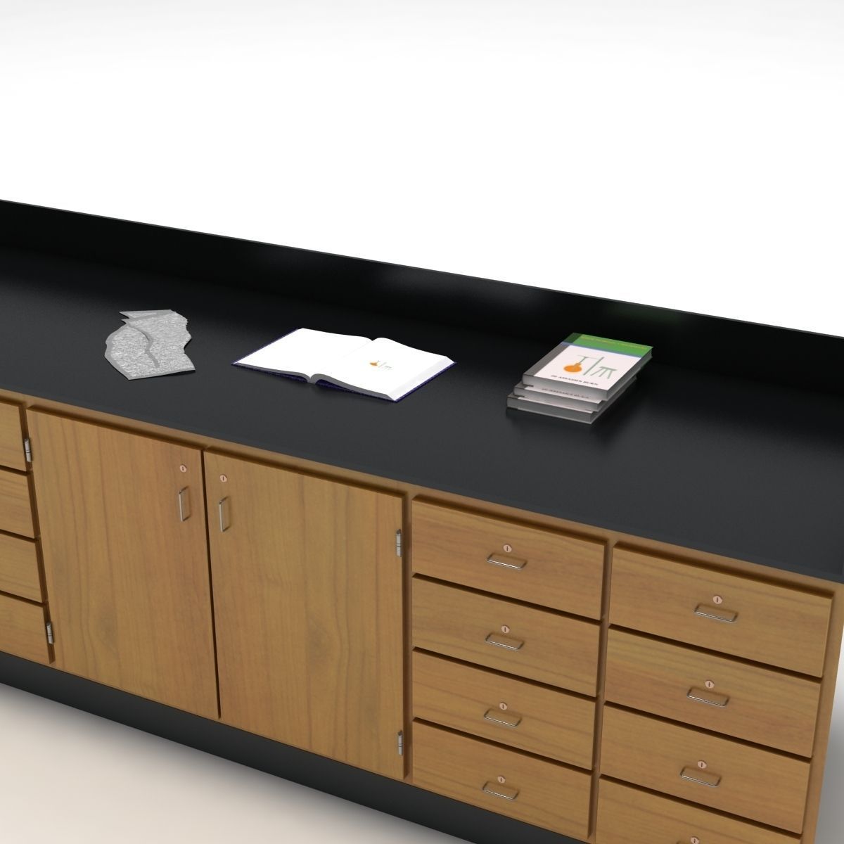 Laboratory Table 02 3D model_5