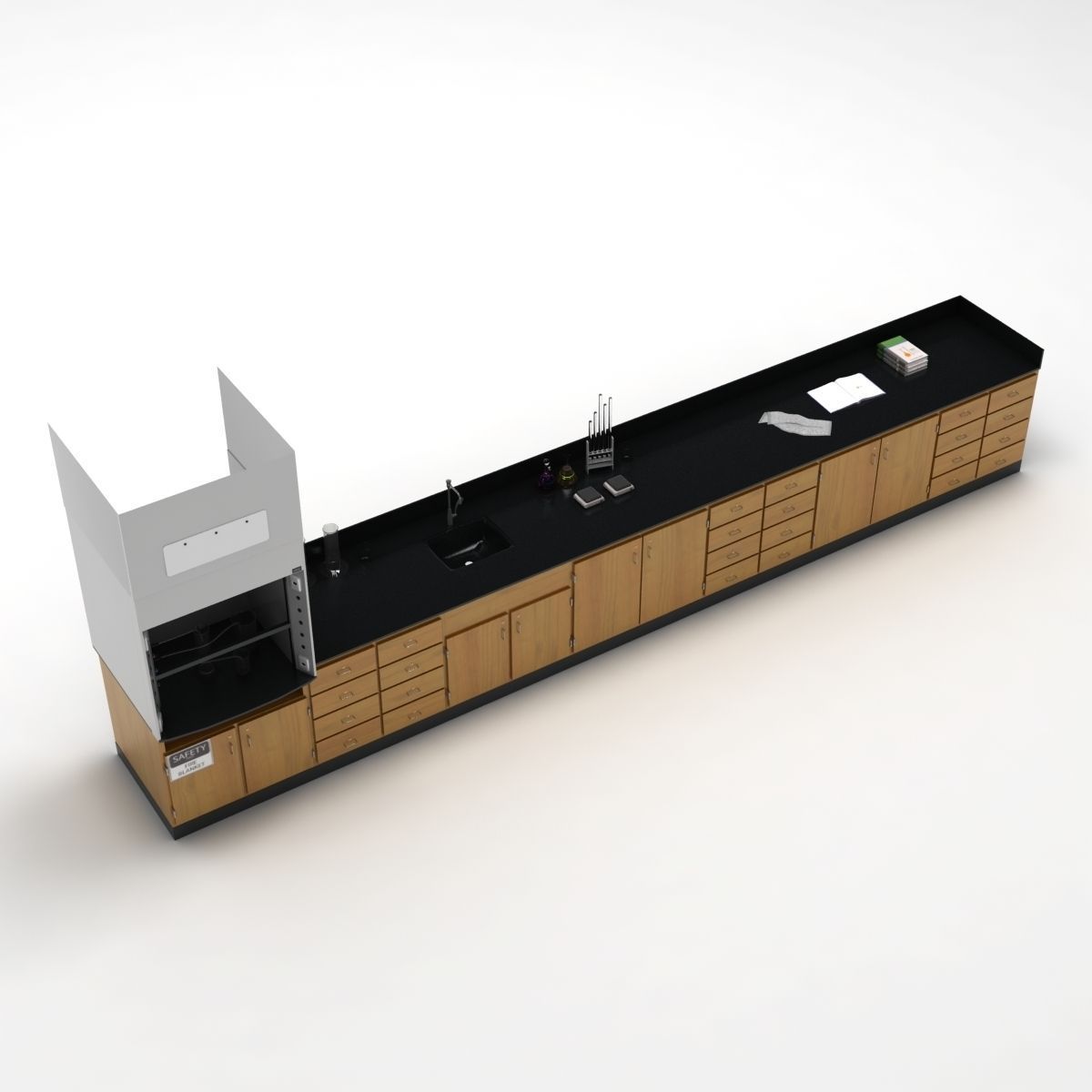 Laboratory Table 02 3D model_7