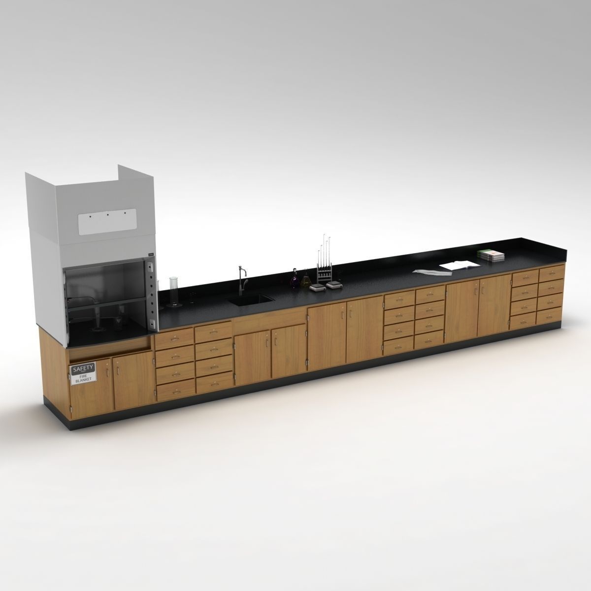 Laboratory Table 02 3D model_2