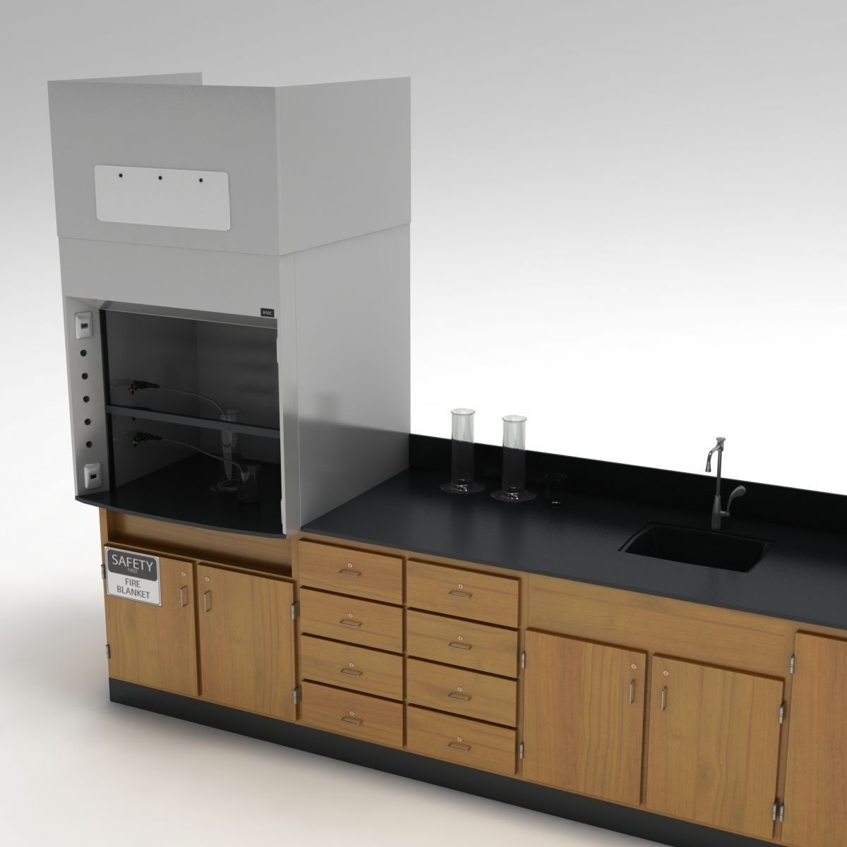 Laboratory Table 02 3D model_1