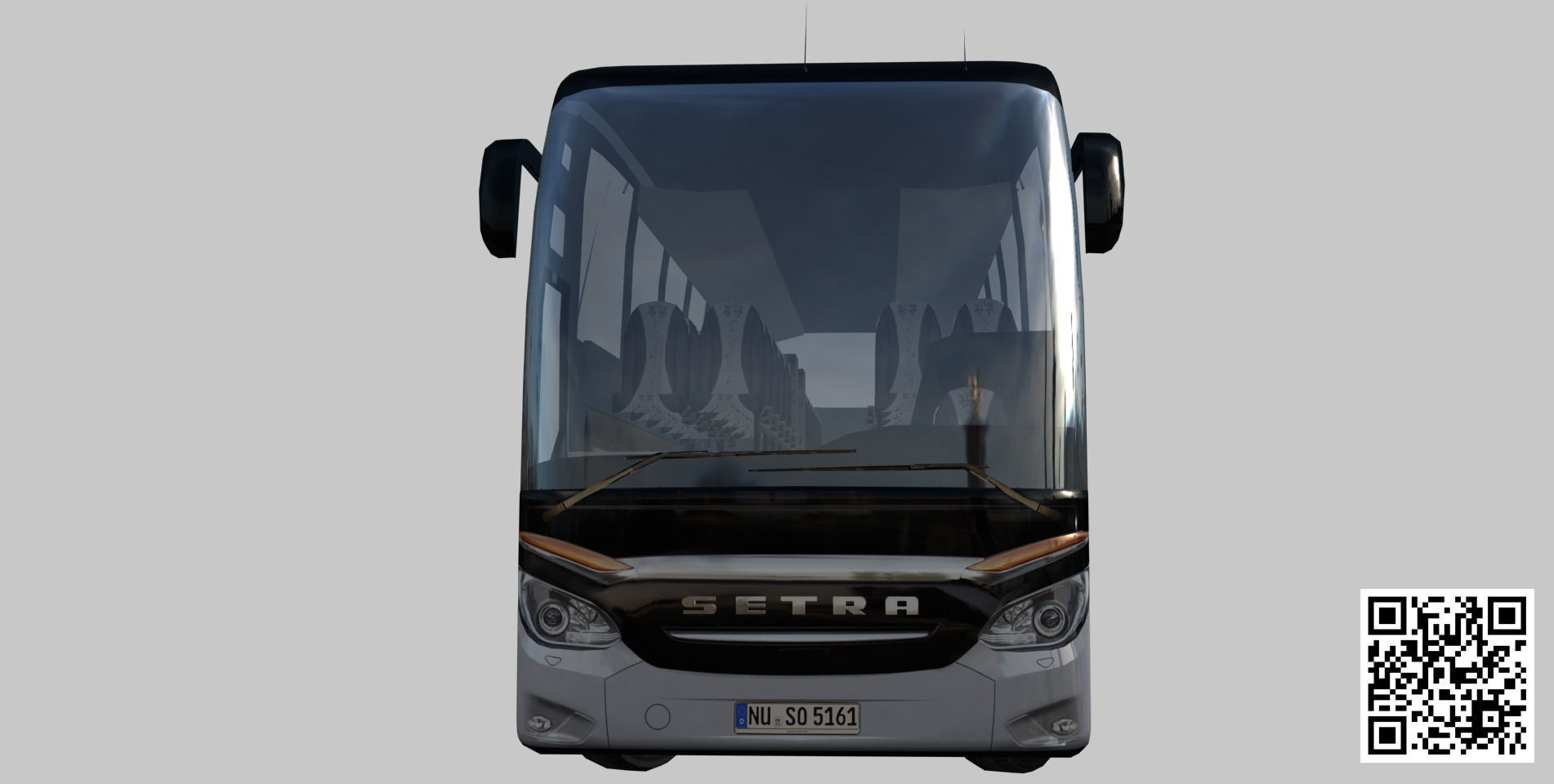 Setra S 516 HDH Low-poly 3D model_3
