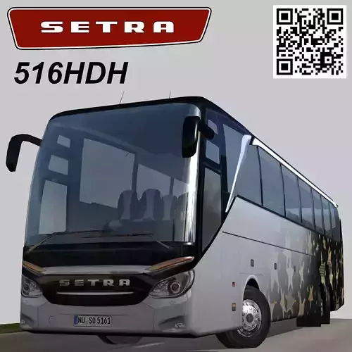 Setra S 516 HDH Low-poly 3D model