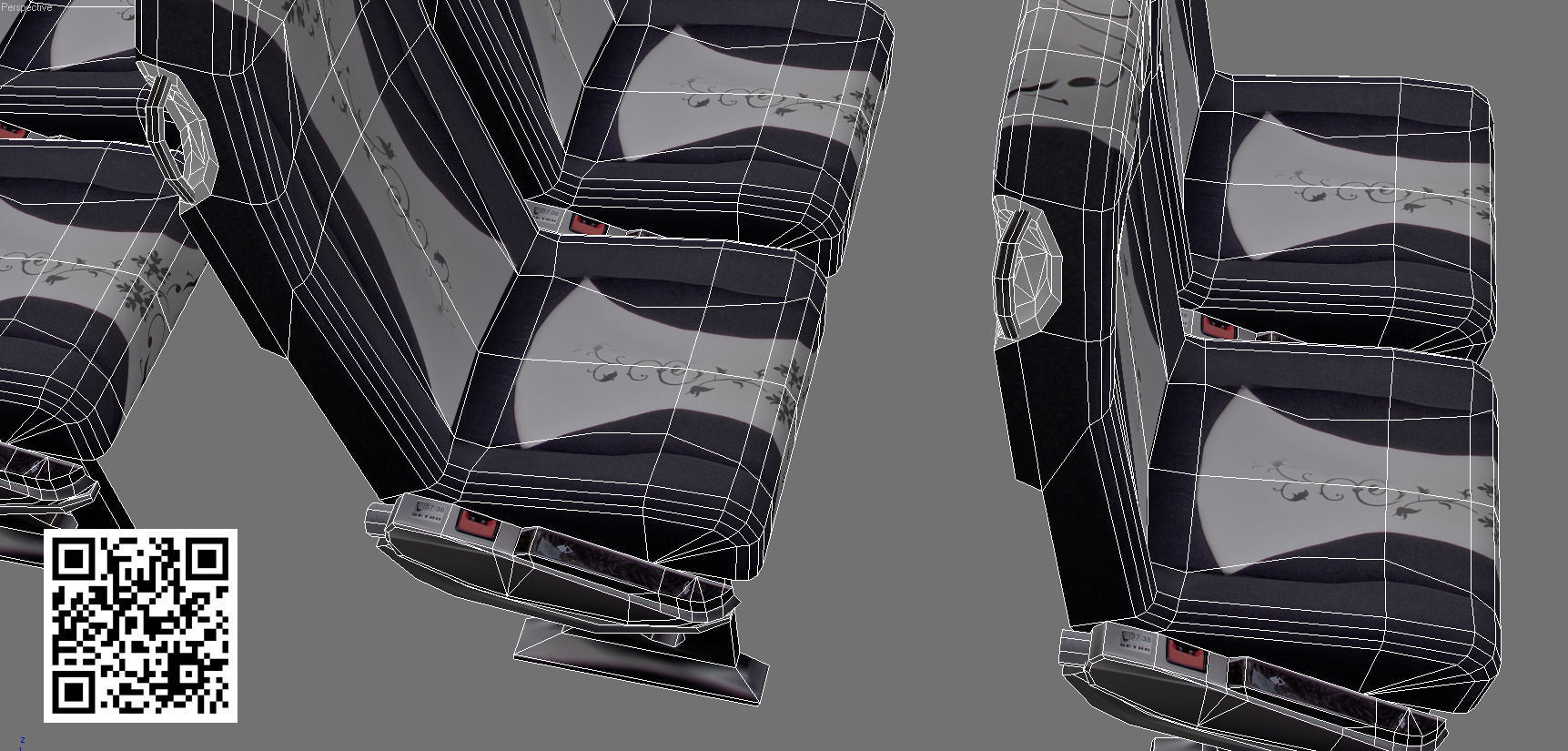 Setra S 516 HDH Low-poly 3D model_17