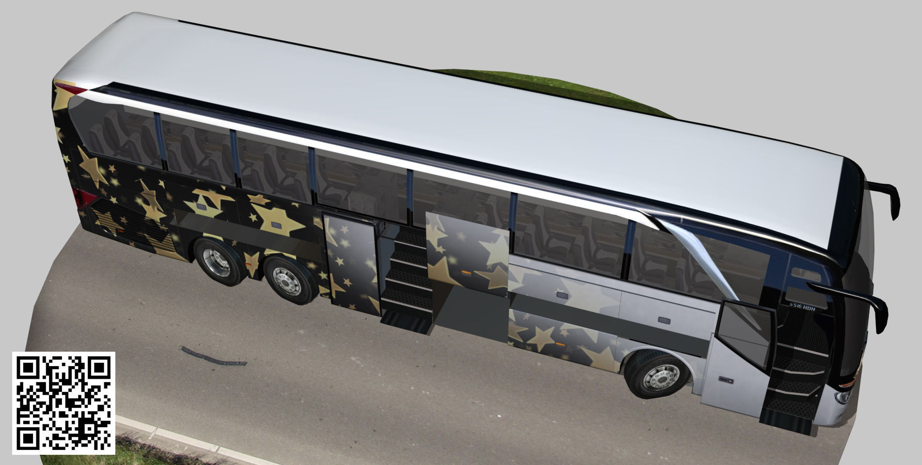 Setra S 516 HDH Low-poly 3D model_6