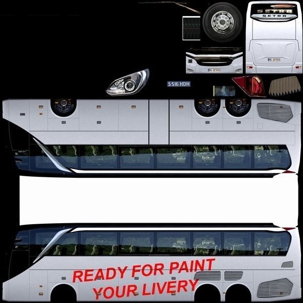 Setra S 516 HDH Low-poly 3D model_20