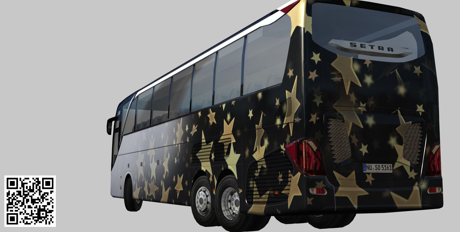 Setra S 516 HDH Low-poly 3D model_4