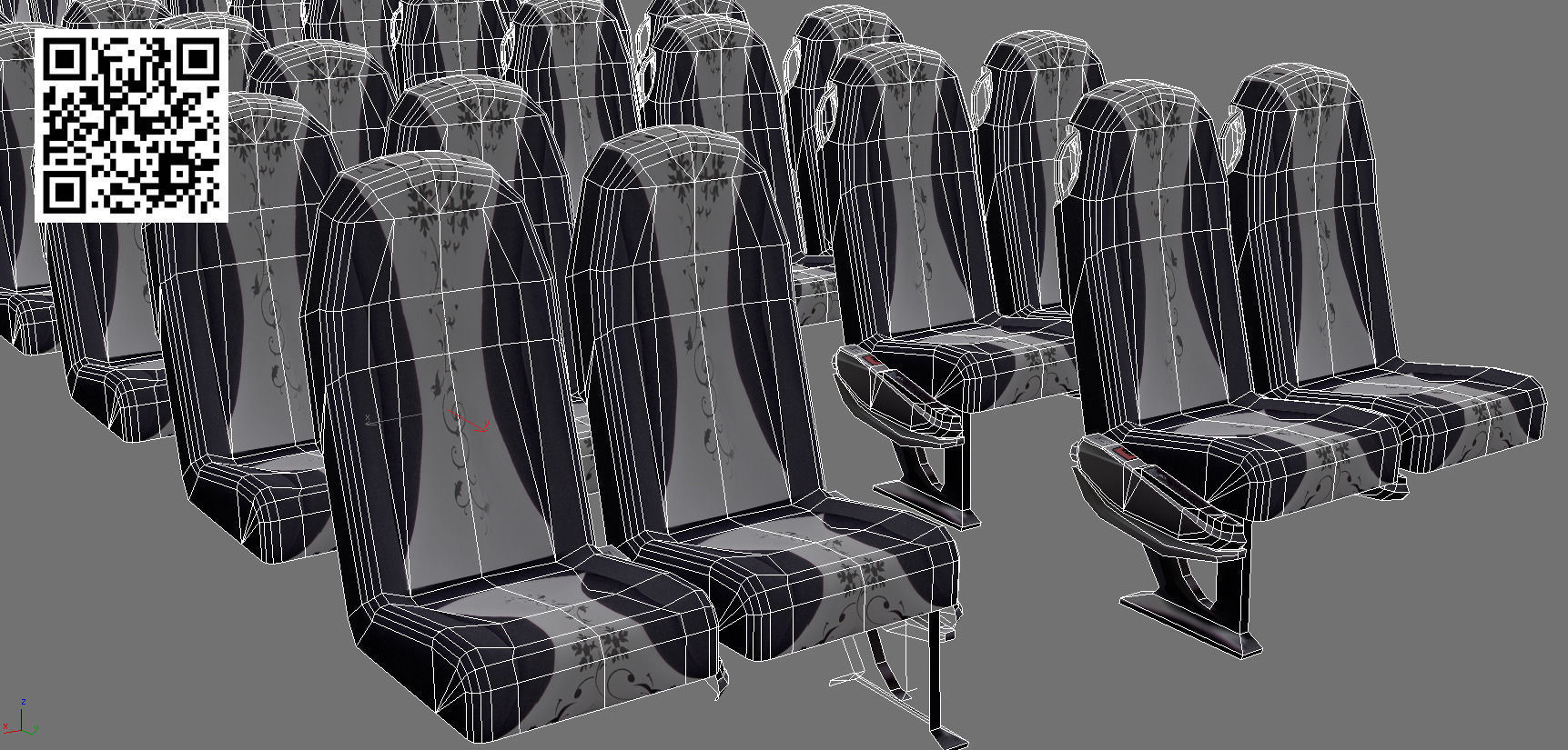 Setra S 516 HDH Low-poly 3D model_7