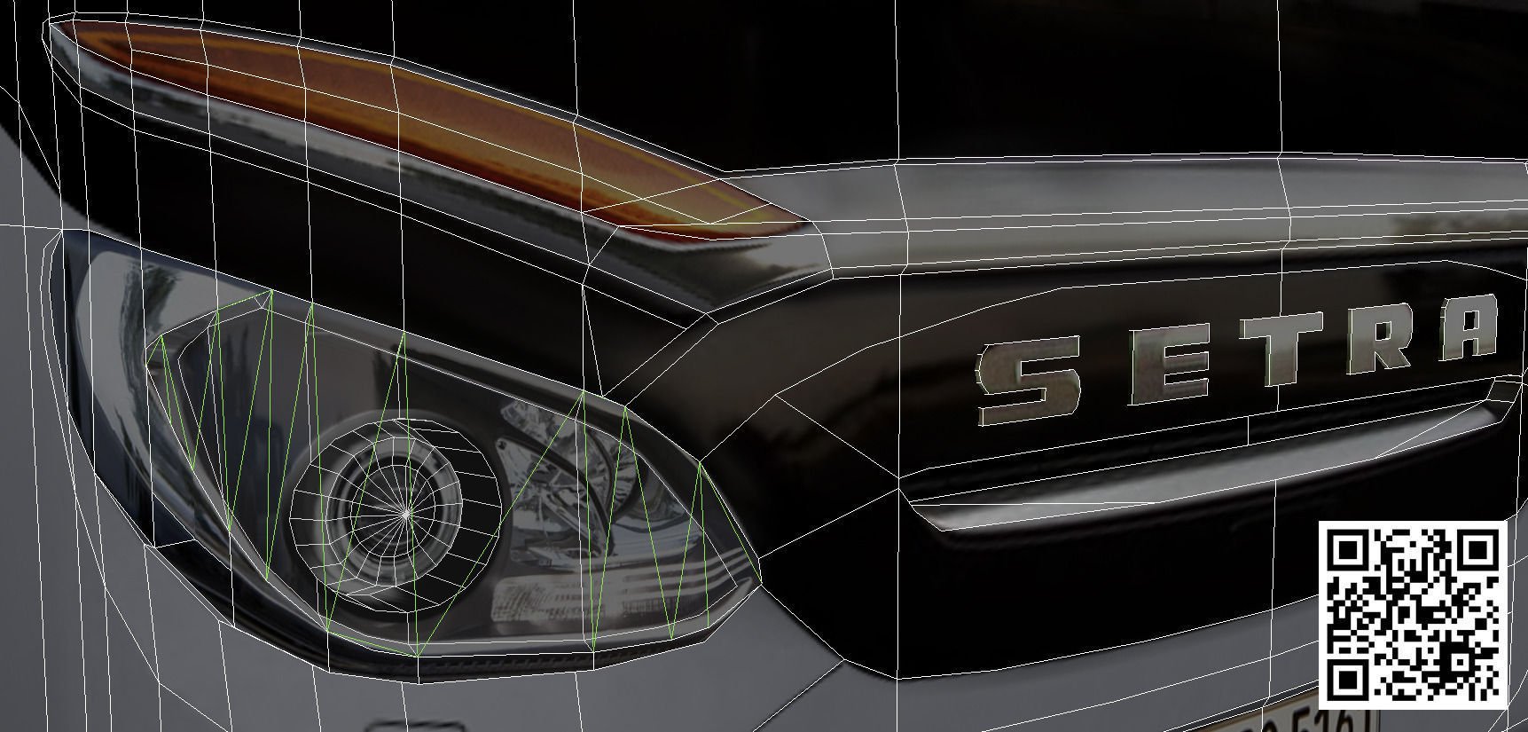 Setra S 516 HDH Low-poly 3D model_11