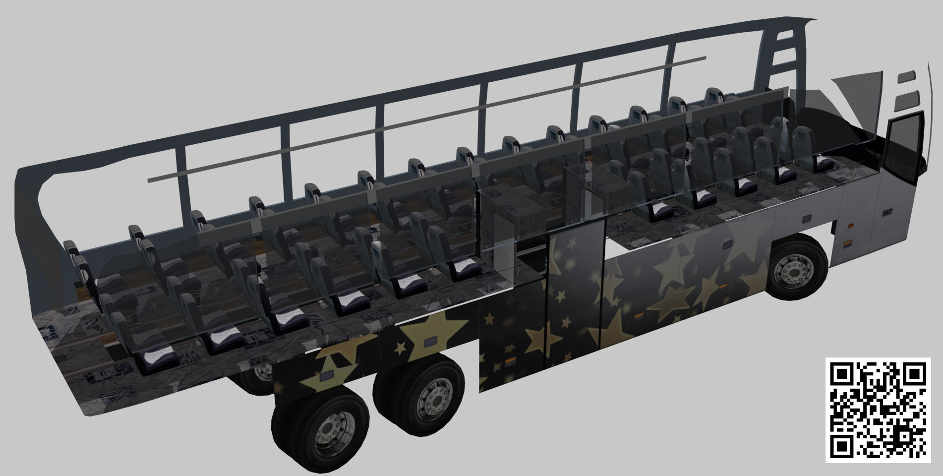 Setra S 516 HDH Low-poly 3D model_16