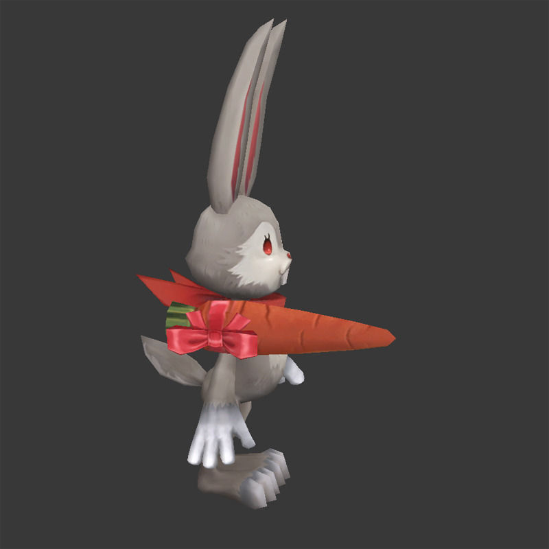 rabit Bunny Low Poly Cartoon 3D Model Game ready .max .obj .fbx ...
