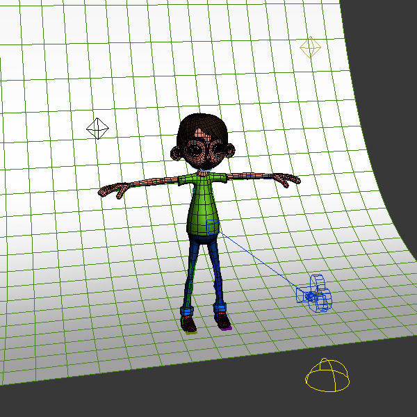 Ronnie cartoon guy rigged 3D model_9