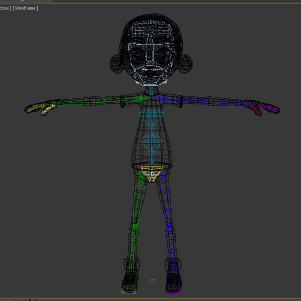 Ronnie cartoon guy rigged 3D model_14