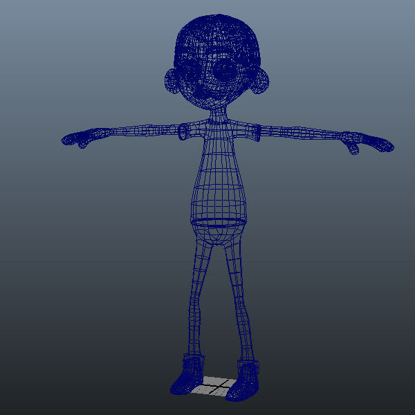 Ronnie cartoon guy rigged 3D model_7