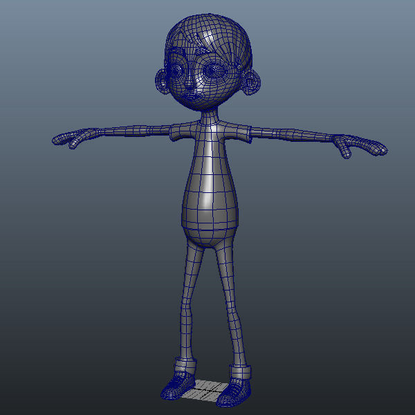 Ronnie cartoon guy rigged 3D model_5