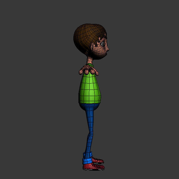 Ronnie cartoon guy rigged 3D model_6