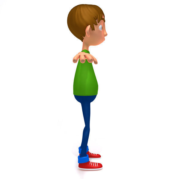 Ronnie cartoon guy rigged 3D model_2