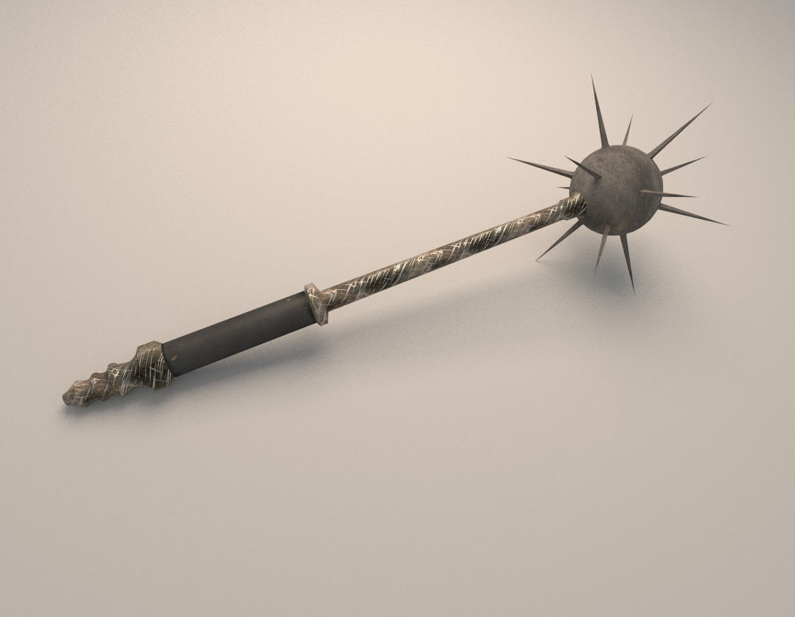 historic mace 3D model_1