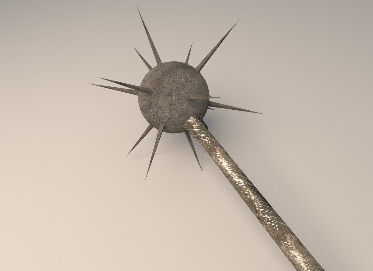 historic mace 3D model_2