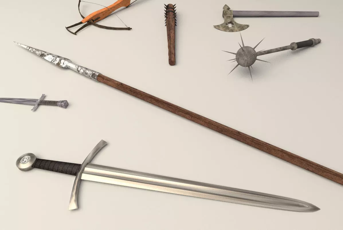 historic weapon collection  3D model_0