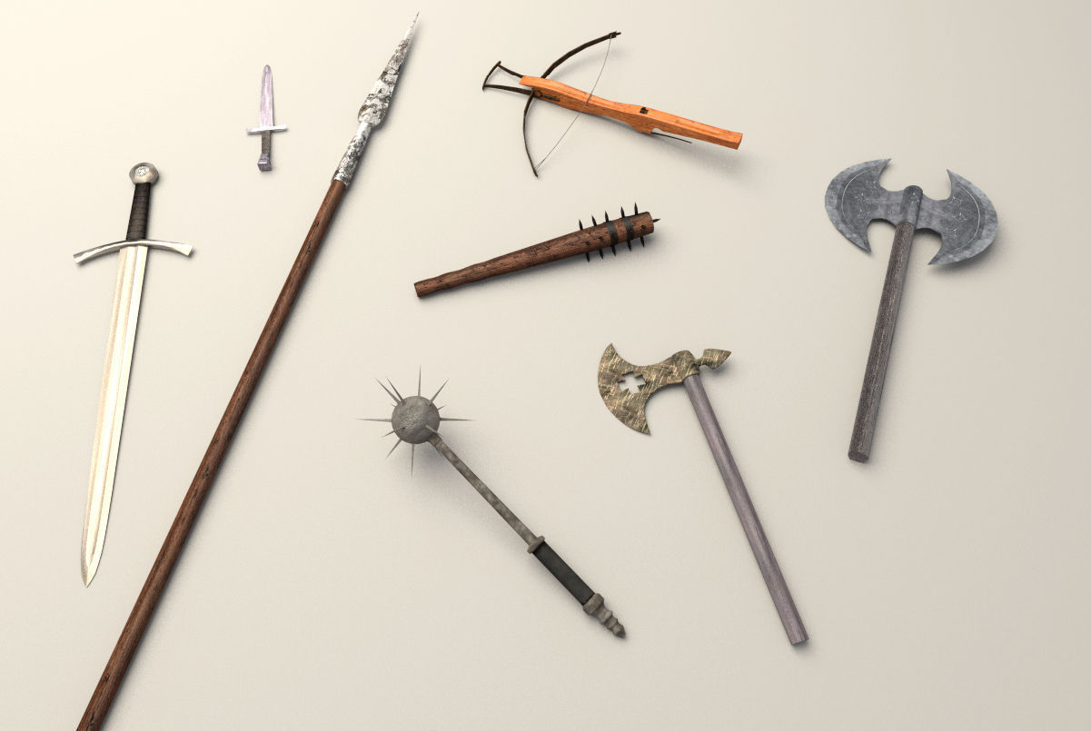 historic weapon collection  3D model_6