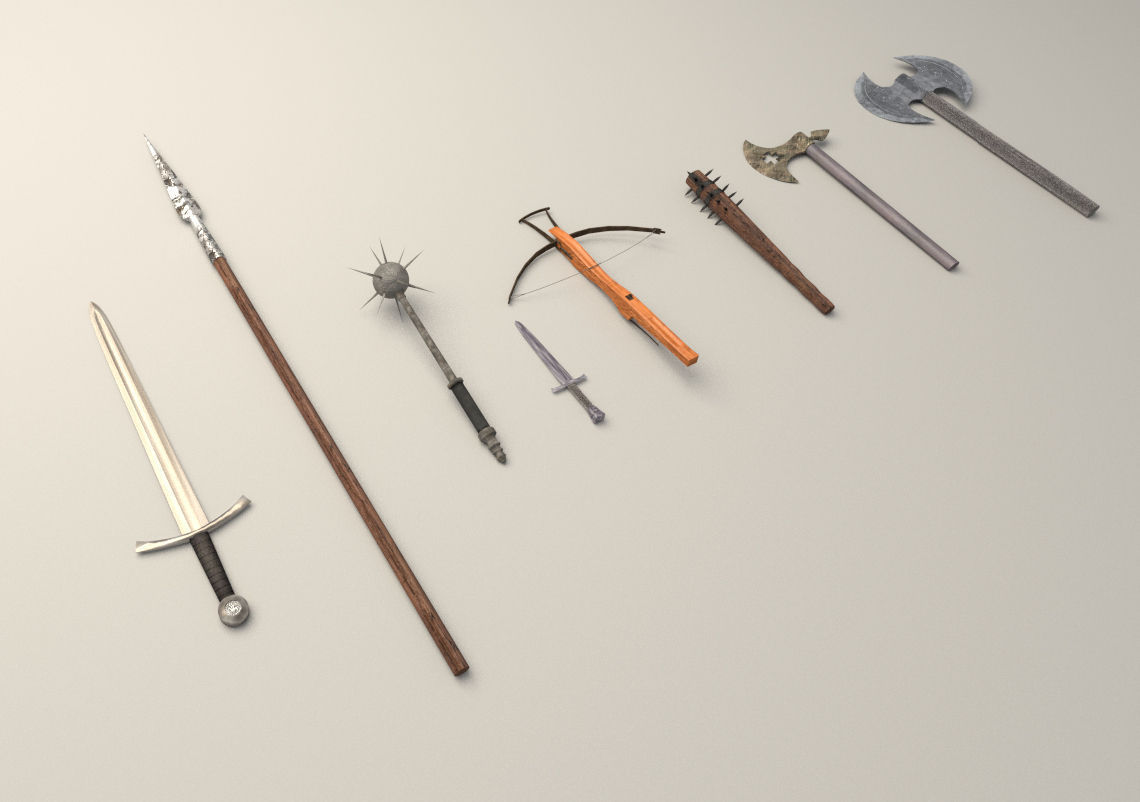 historic weapon collection  3D model_2