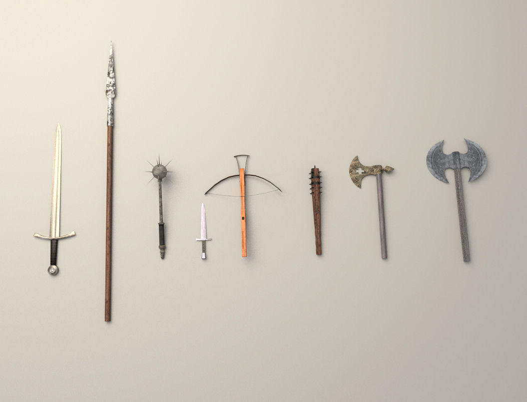 historic weapon collection  3D model_1
