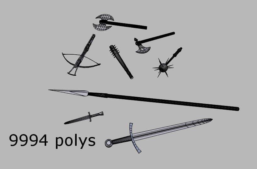 historic weapon collection  3D model_5