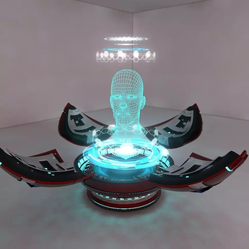Holographic Projector 3D model_0