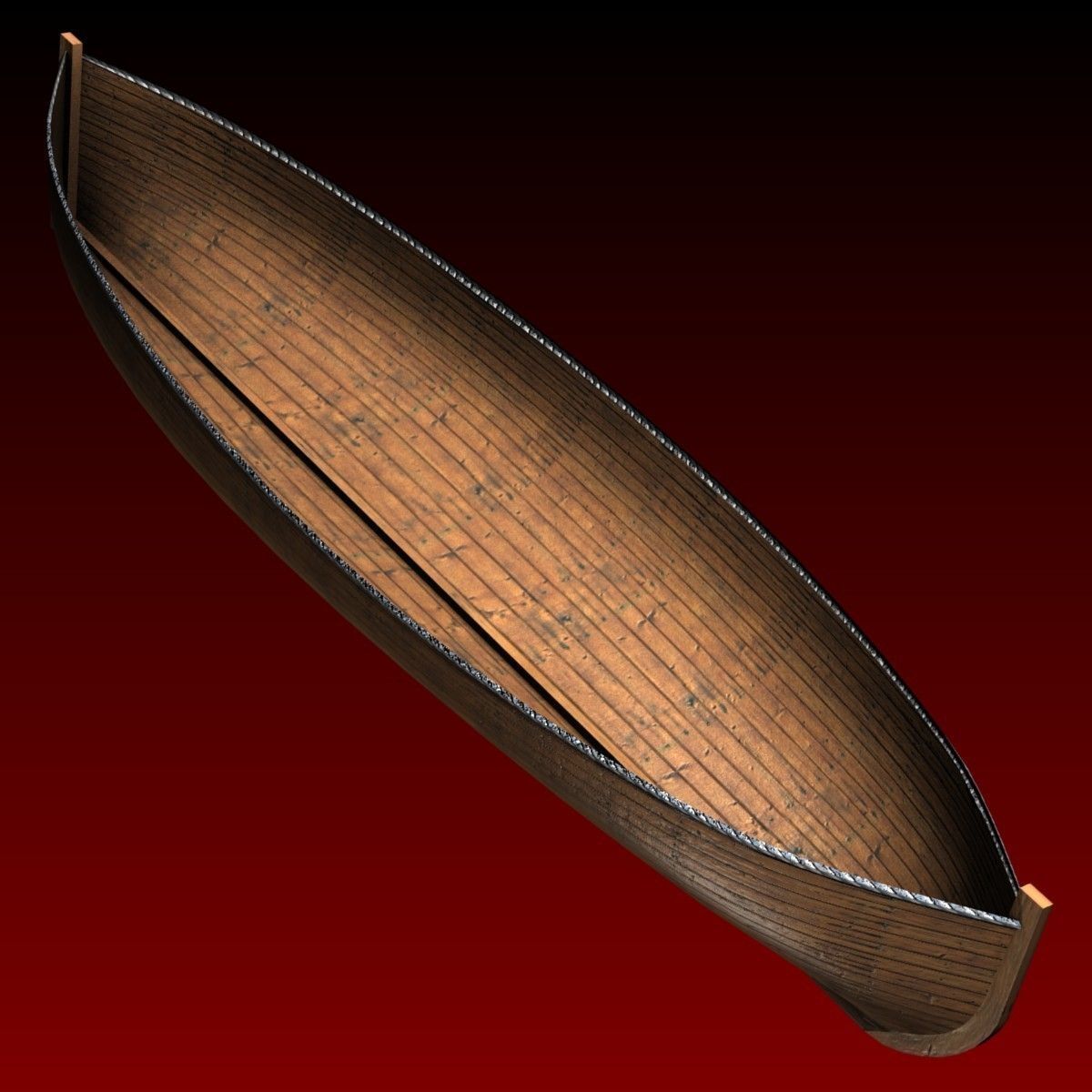 Life Boat Hull Only Low-poly 3D model_3