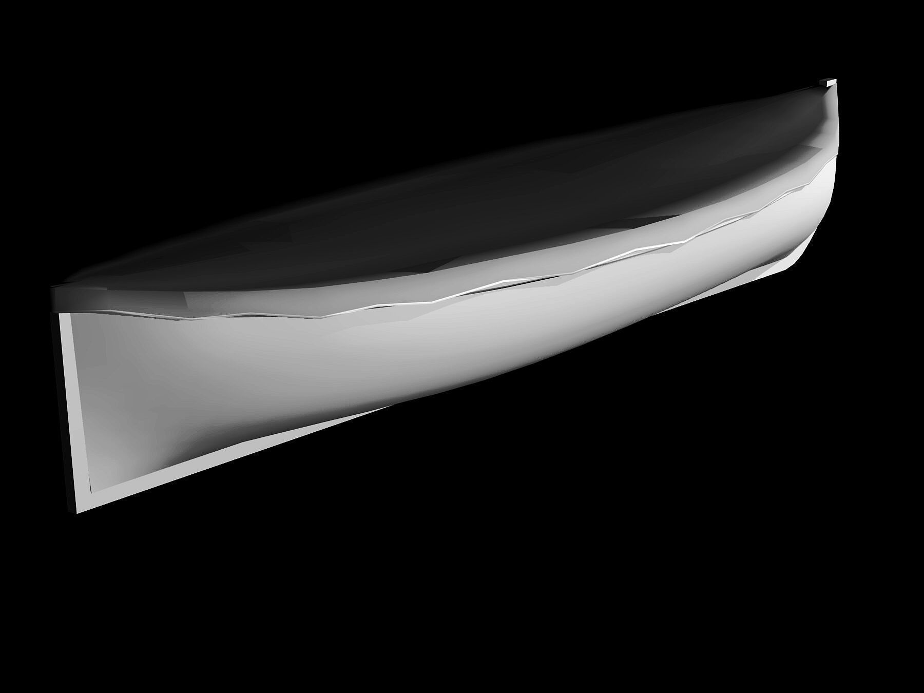 Life Boat Hull Only Low-poly 3D model_12