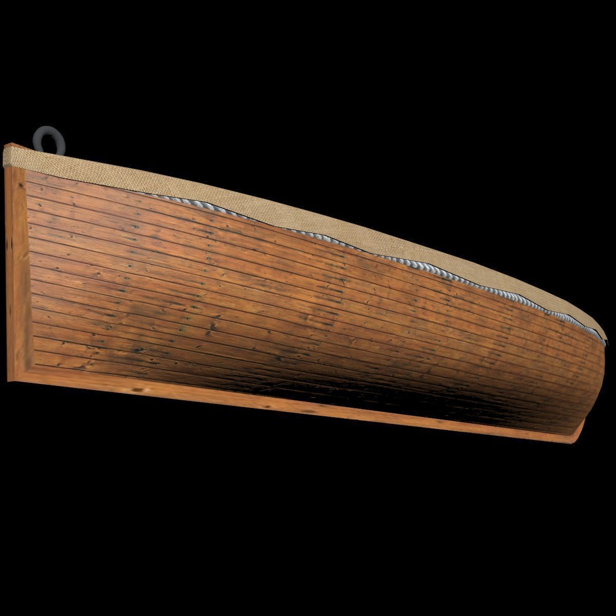 Life Boat Hull Only Low-poly 3D model_4