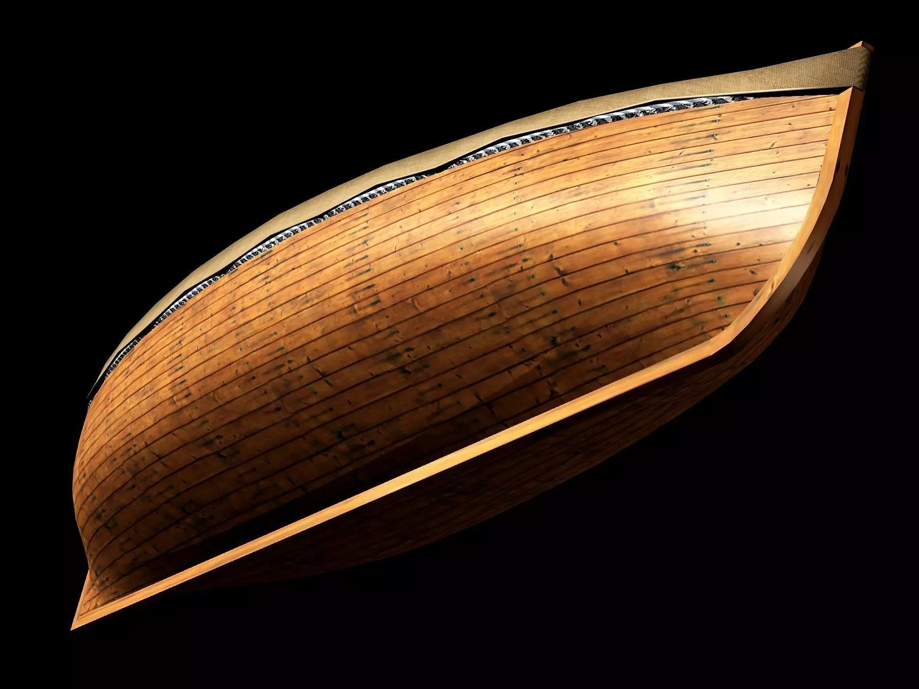 Life Boat Hull Only Low-poly 3D model_0