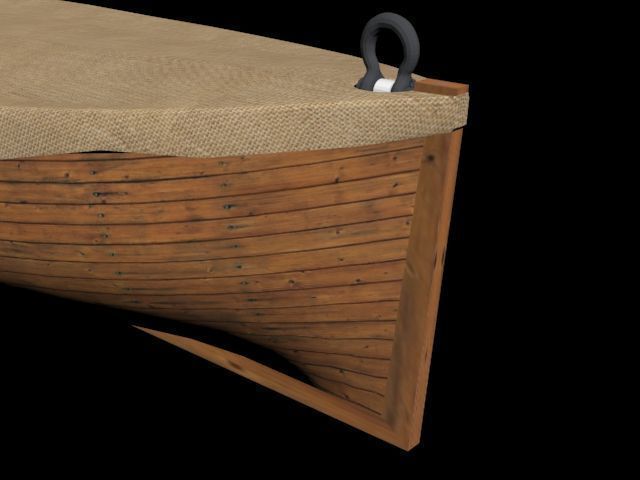 Life Boat Hull Only Low-poly 3D model_8