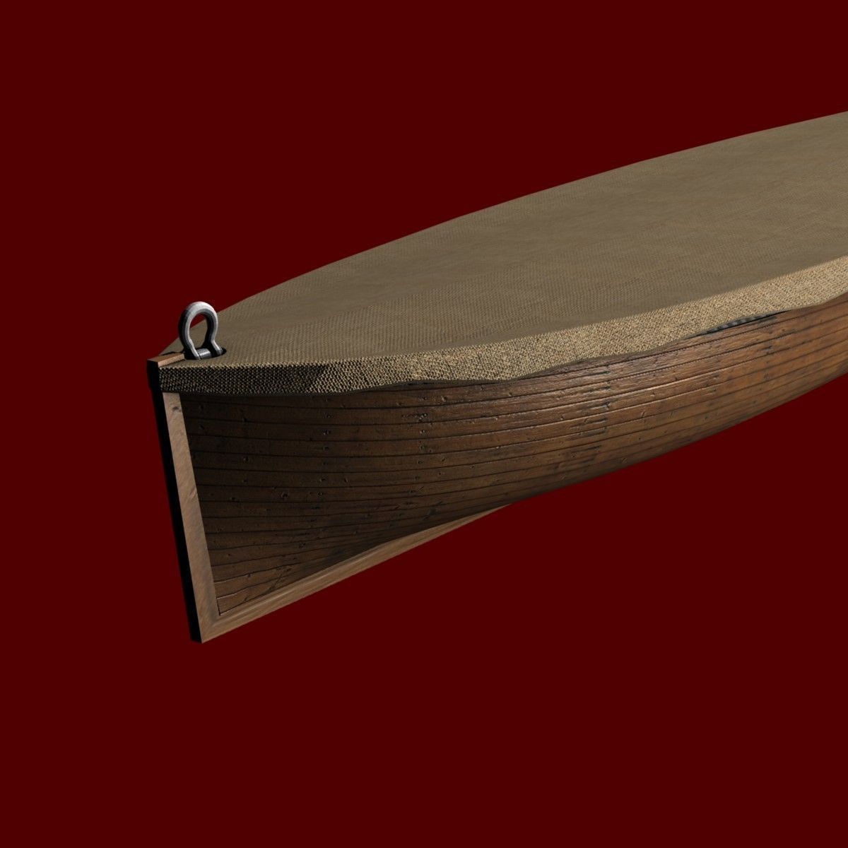 Life Boat Hull Only Low-poly 3D model_9