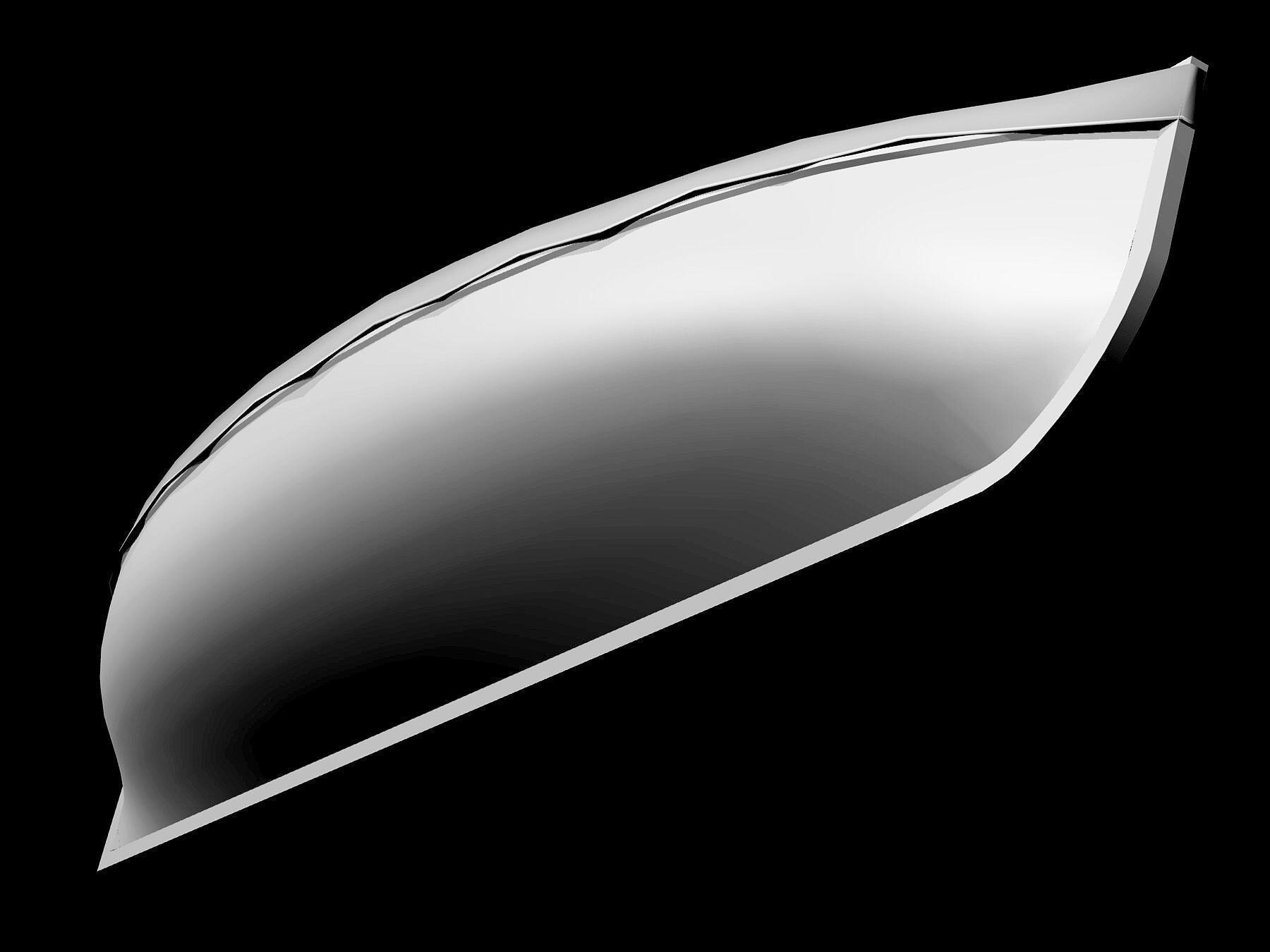 Life Boat Hull Only Low-poly 3D model_13