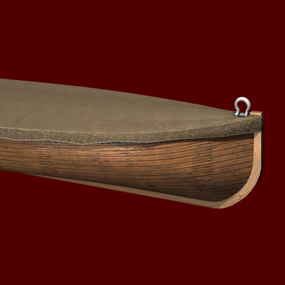 Life Boat Hull Only Low-poly 3D model_10