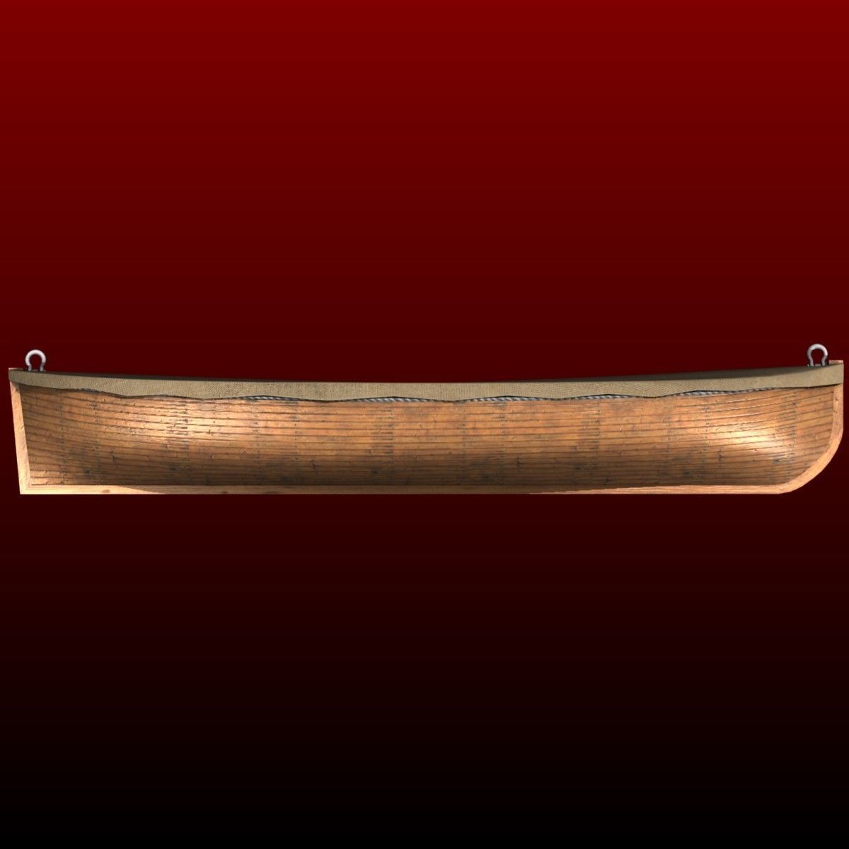 Life Boat Hull Only Low-poly 3D model_1