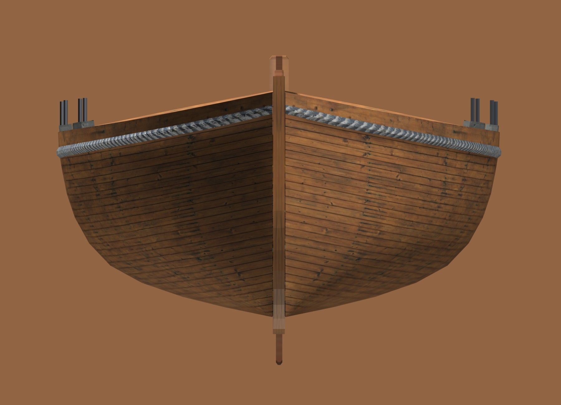 Life Boat XIX century Low-poly 3D model_9