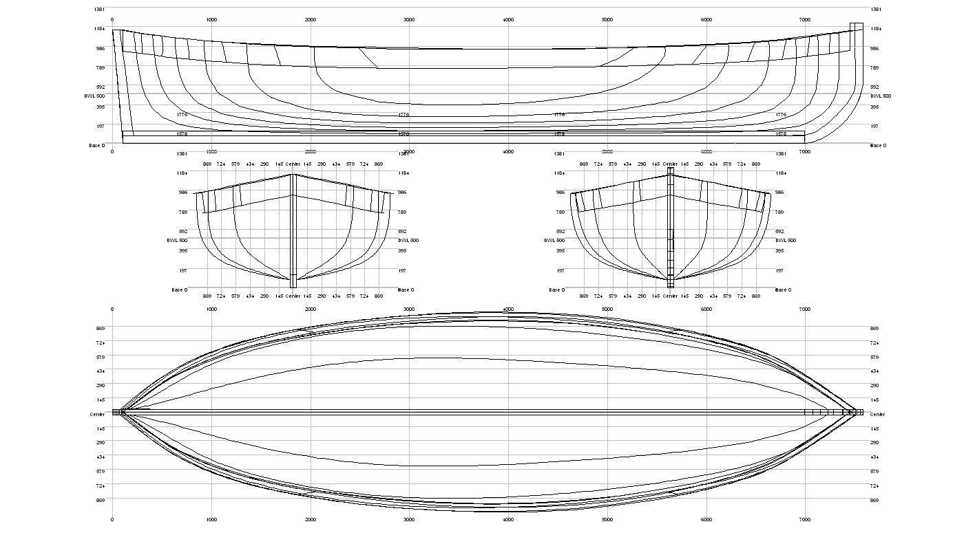 Life Boat XIX century Low-poly 3D model_3