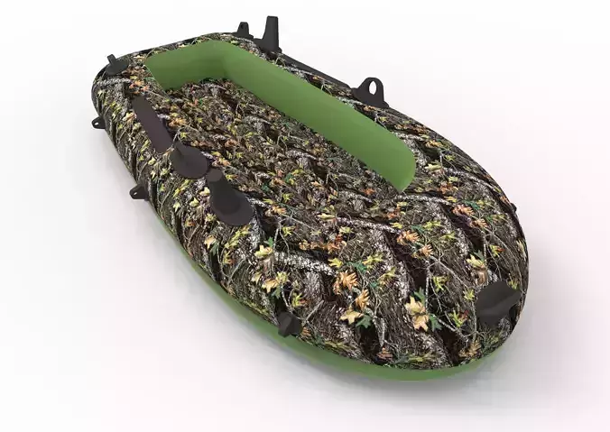 Inflatable Raft Camo Boat 3D model