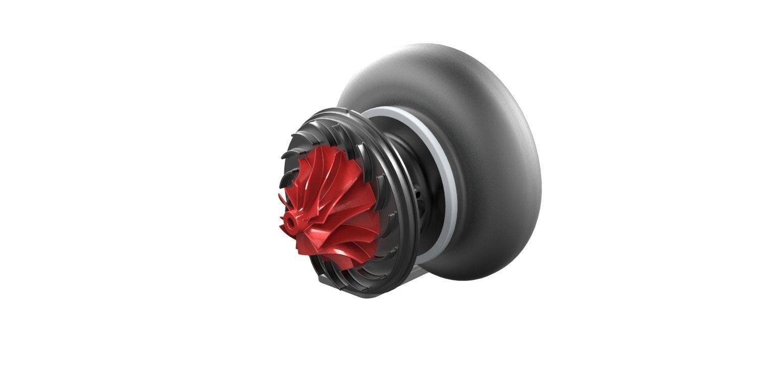 Turbocharger turbo 3D print model_35