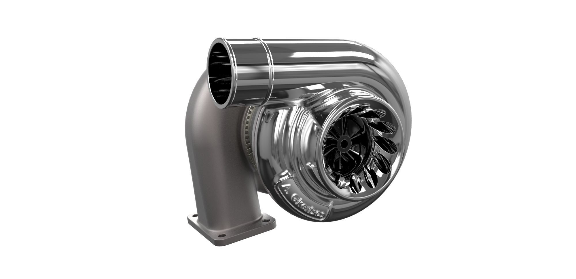 Turbocharger turbo 3D print model_33