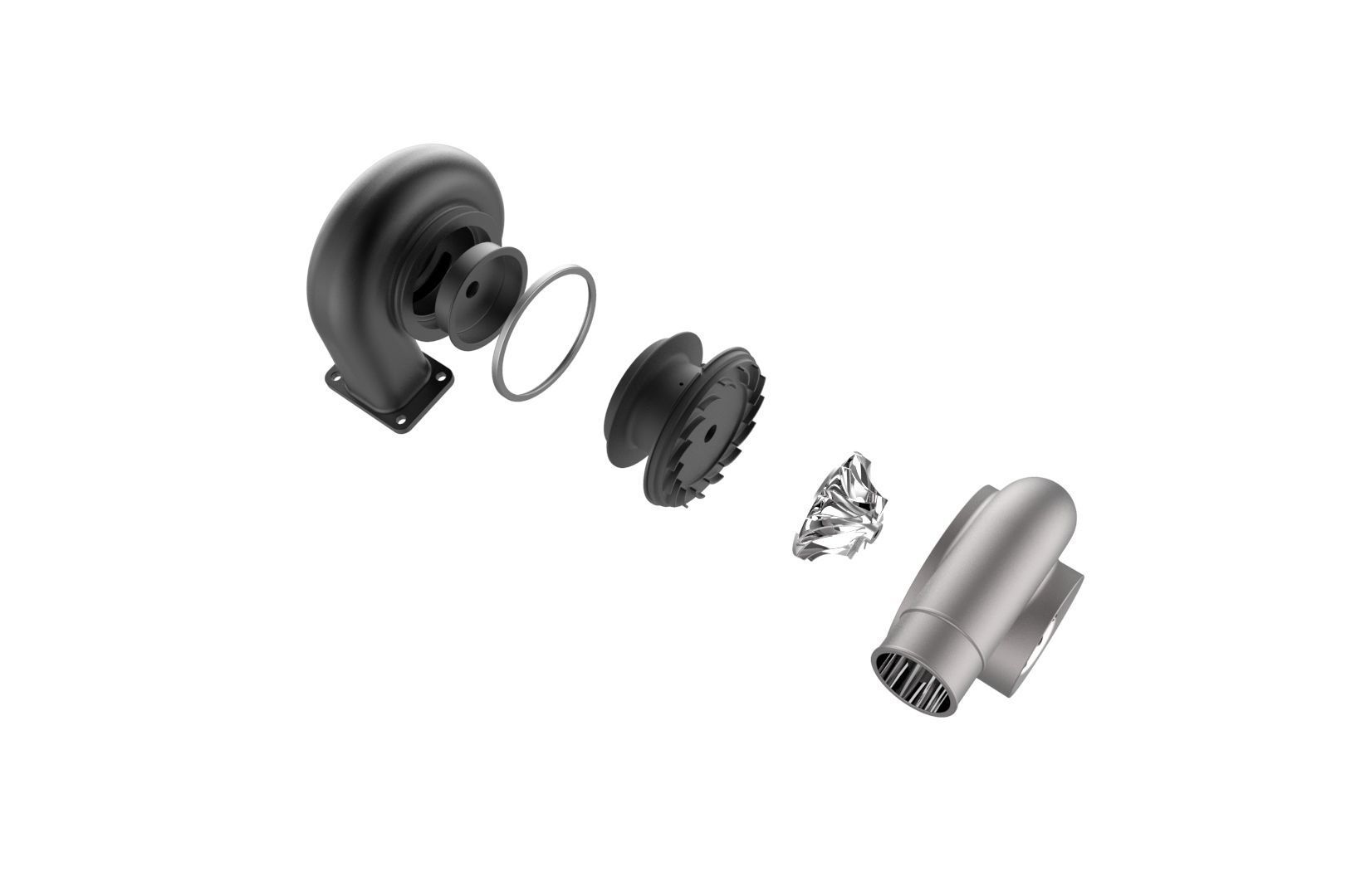 Turbocharger turbo 3D print model_25