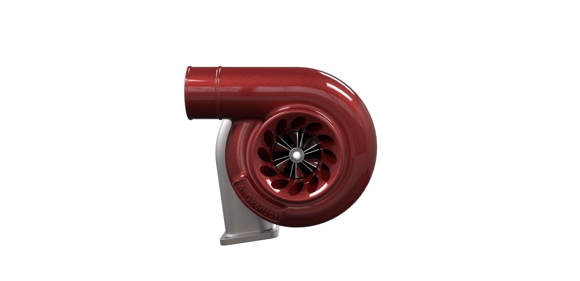 Turbocharger turbo 3D print model_40