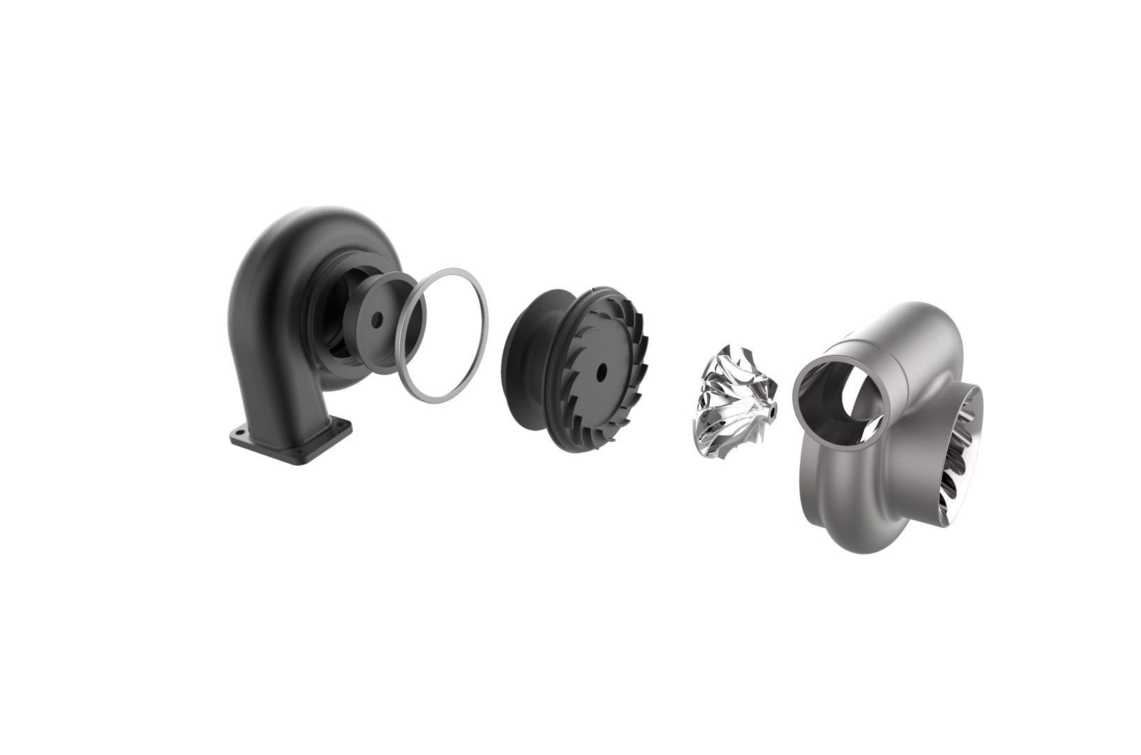 Turbocharger turbo 3D print model_23