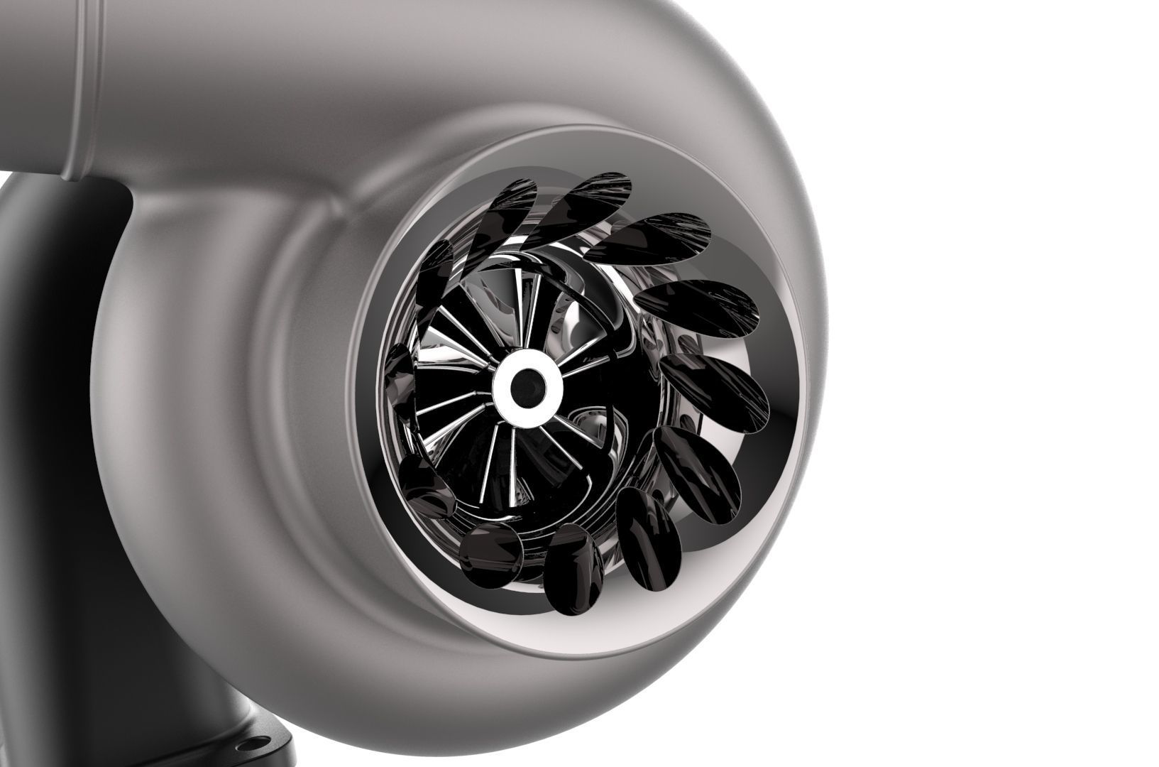 Turbocharger turbo 3D print model_17