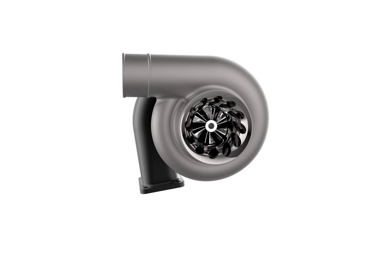 Turbocharger turbo 3D print model_2